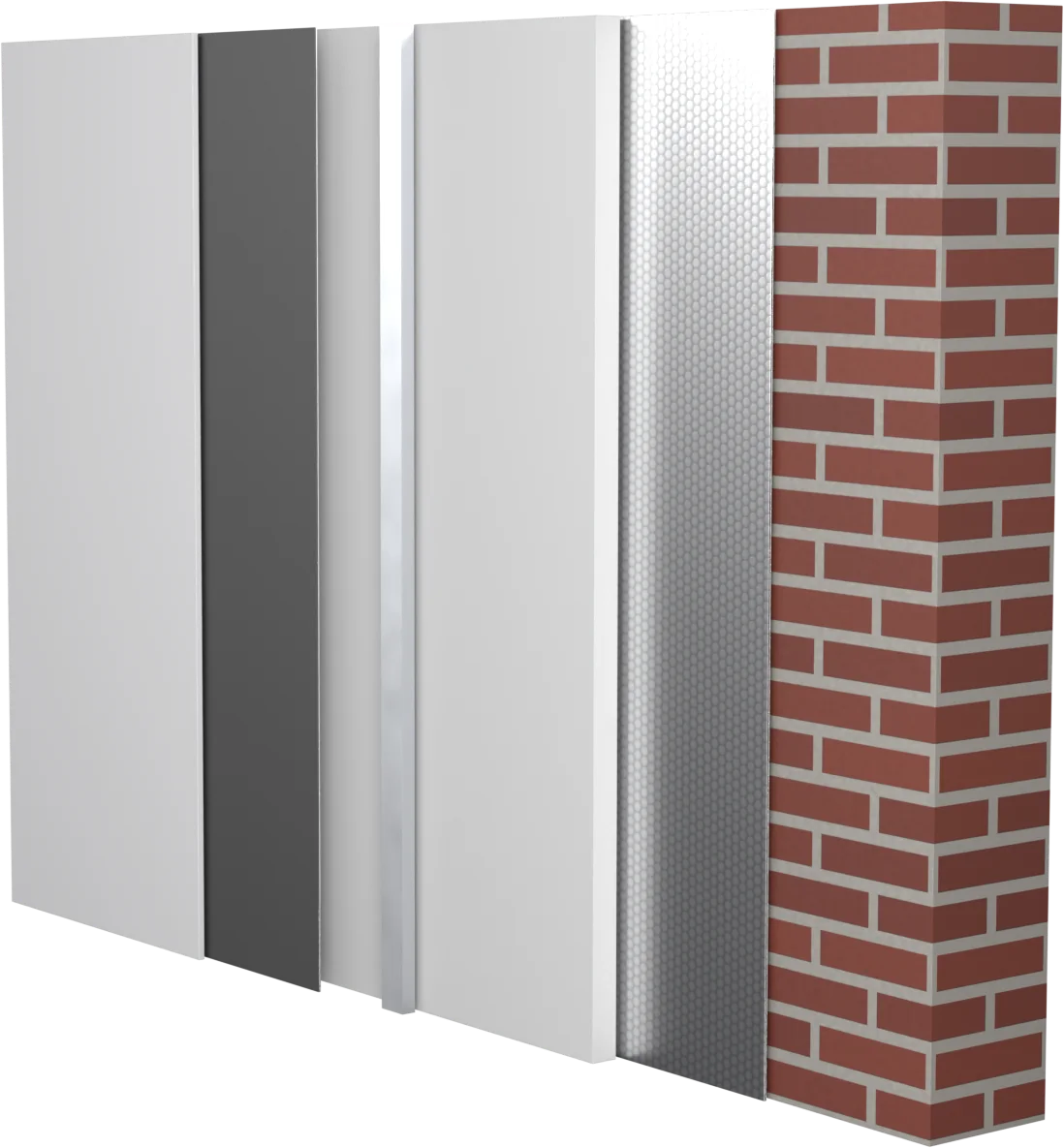 Rendu 3D : brique ou béton, par l'intérieur