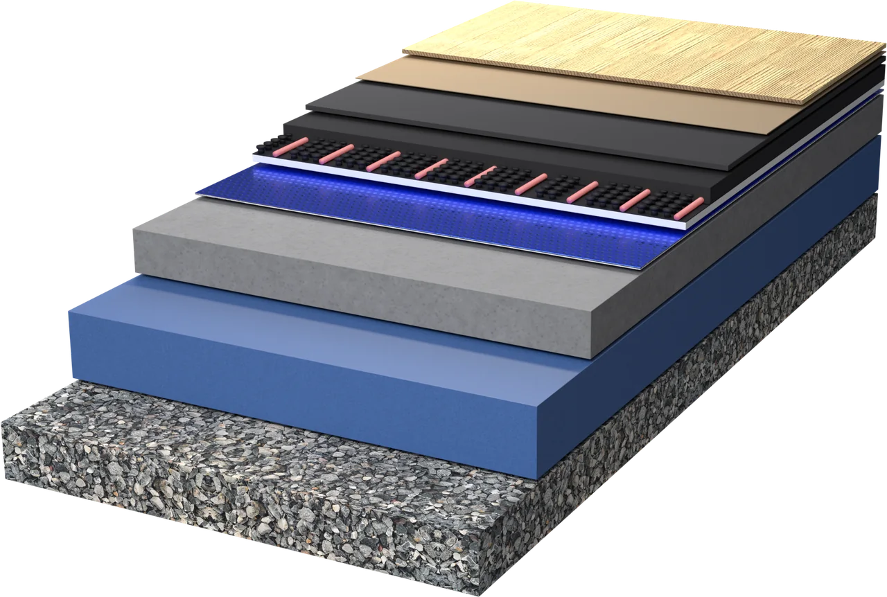 Rendu 3D : le sol sur dalle en béton
